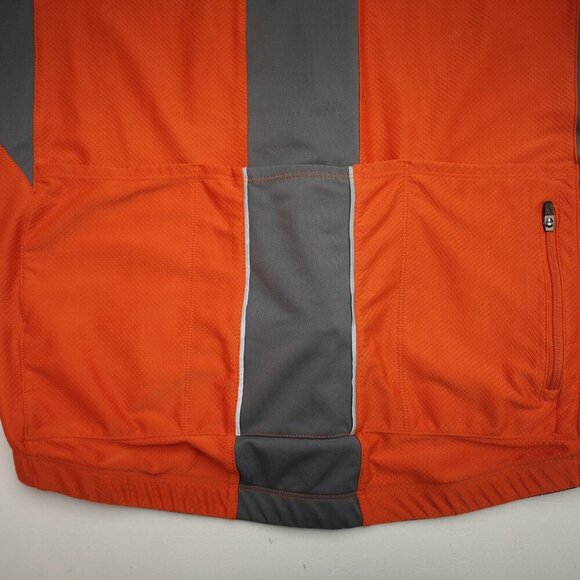 Nike Fit Dry Men's Size Large Orange & Grey Full Zip Running Vest - Picture 6 of 12